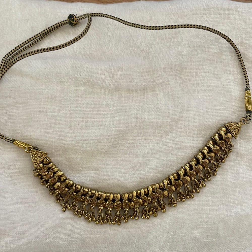 Adjustable brass necklace